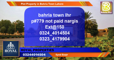 Residential Plot for Sale in Bahria Town, Lahore - (BP-81439)