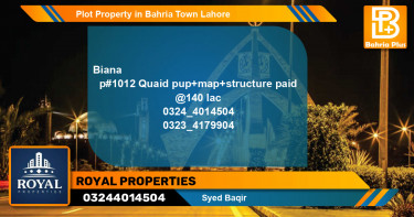 Residential Plot for Sale in Bahria Town, Lahore - (BP-81443)