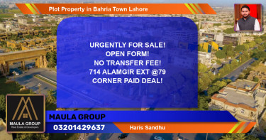 Residential Plot for Sale in Bahria Town, Lahore - (BP-81456)