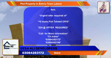 Residential Plot for Sale in Bahria Town, Lahore - (BP-81466)