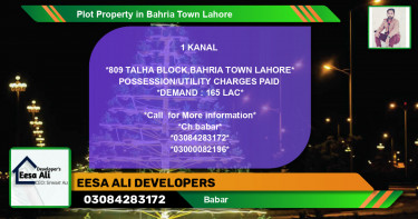 Residential Plot for Sale in Bahria Town, Lahore - (BP-81485)