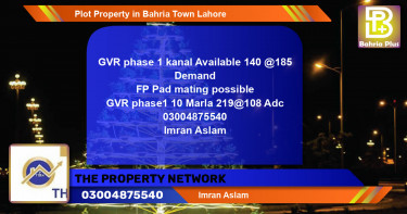 Residential Plot for Sale in Bahria Town, Lahore - (BP-81490)
