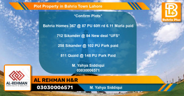 Residential Plot for Sale in Bahria Town, Lahore - (BP-81514)