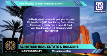 Residential Plot for Sale in Bahria Orchard, Lahore - (BP-81519)
