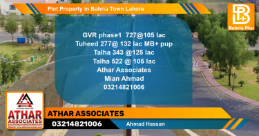 Residential Plot for Sale in Bahria Town, Lahore - (BP-81520)