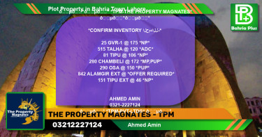 Residential Plot for Sale in Bahria Town, Lahore - (BP-81522)