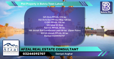 Residential Plot for Sale in Bahria Town, Lahore - (BP-81561)