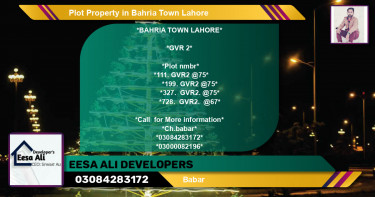 Residential Plot for Sale in Bahria Town, Lahore - (BP-81568)