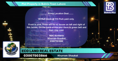 Residential Plot for Sale in Bahria Town, Lahore - (BP-81617)