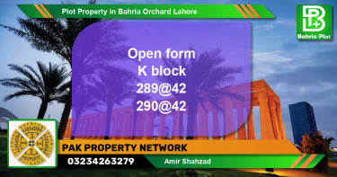 Residential Plot for Sale in Bahria Orchard, Lahore - (BP-81619)
