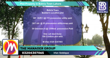 Residential Plot for Sale in Bahria Town, Lahore - (BP-81622)