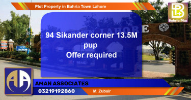 Residential Plot for Sale in Bahria Town, Lahore - (BP-81623)