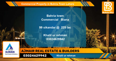 Commercial Property for Sale in Bahria Town, Lahore - (BP-81635)