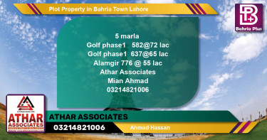 Residential Plot for Sale in Bahria Town, Lahore - (BP-81675)