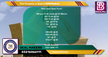 Residential Plot for Sale in Bahria Town, Lahore - (BP-81694)