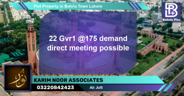Residential Plot for Sale in Bahria Town, Lahore - (BP-81744)