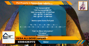 Residential Plot for Sale in Bahria Town, Lahore - (BP-81761)