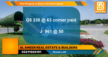 Residential Plot for Sale in Bahria Orchard, Lahore - (BP-81764)