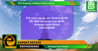 Residential Plot for Sale in Bahria Town, Lahore - (BP-81812)