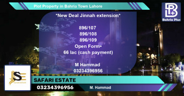 Residential Plot for Sale in Bahria Town, Lahore - (BP-81844)