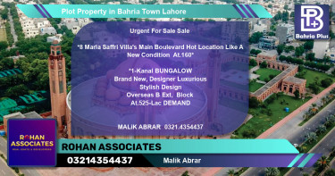 Residential Plot for Sale in Bahria Town, Lahore - (BP-81859)
