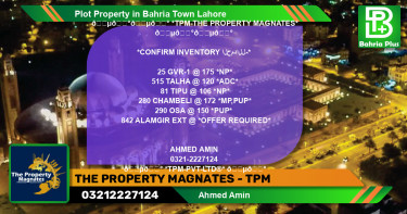 Residential Plot for Sale in Bahria Town, Lahore - (BP-81864)