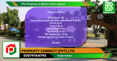 Residential Plot for Sale in Bahria Town, Lahore - (BP-81889)