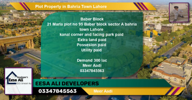 Residential Plot for Sale in Bahria Town, Lahore - (BP-81894)