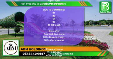 Commercial Plot for Sale in Bahria Orchard, Lahore - (BP-81898)