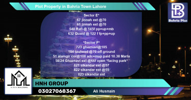 Residential Plot for Sale in Bahria Town, Lahore - (BP-81902)