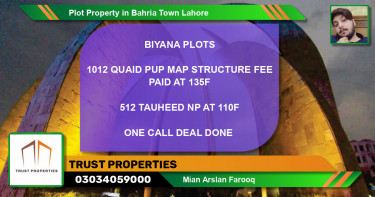 Residential Plot for Sale in Bahria Town, Lahore - (BP-81942)