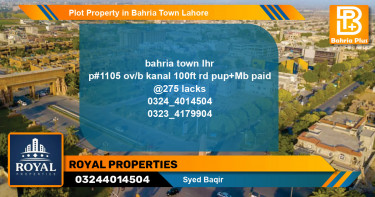Residential Plot for Sale in Bahria Town, Lahore - (BP-81989)