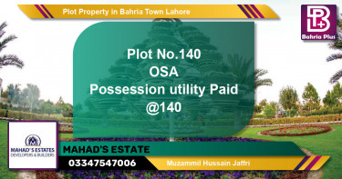 Residential Plot for Sale in Bahria Town, Lahore - (BP-82050)