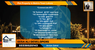 Commercial Plot for Sale in Bahria Town, Lahore - (BP-82055)