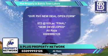Residential Plot for Sale in Bahria Town, Lahore - (BP-82067)
