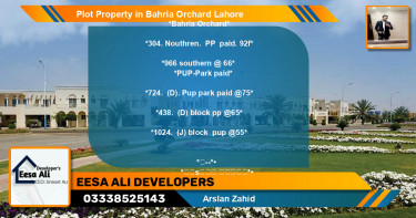 Residential Plot for Sale in Bahria Orchard, Lahore - (BP-82069)