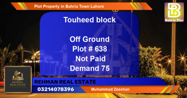 Residential Plot for Sale in Bahria Town, Lahore - (BP-82089)