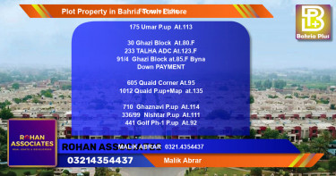 Residential Plot for Sale in Bahria Town, Lahore - (BP-82136)