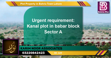 Residential Plot for Sale in Bahria Town, Lahore - (BP-82147)
