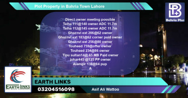 Residential Plot for Sale in Bahria Town, Lahore - (BP-82149)