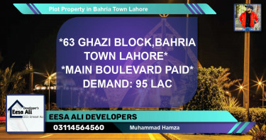 Residential Plot for Sale in Bahria Town, Lahore - (BP-82165)