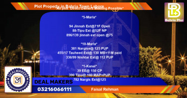 Residential Plot for Sale in Bahria Town, Lahore - (BP-82190)