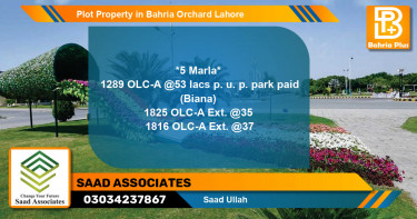 Residential Plot for Sale in Bahria Orchard, Lahore - (BP-82223)