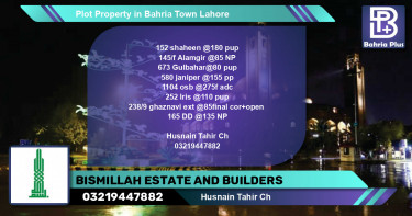 Residential Plot for Sale in Bahria Town, Lahore - (BP-82225)