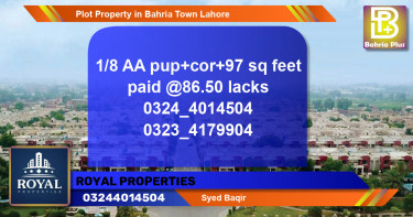 Residential Plot for Sale in Bahria Town, Lahore - (BP-82318)