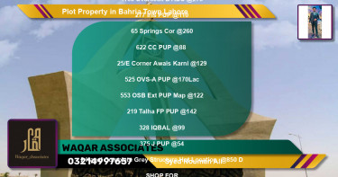 Residential Plot for Sale in Bahria Town, Lahore - (BP-82437)