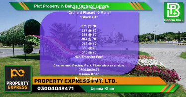 Residential Plot for Sale in Bahria Orchard, Lahore - (BP-82455)
