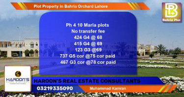 Residential Plot for Sale in Bahria Orchard, Lahore - (BP-82545)