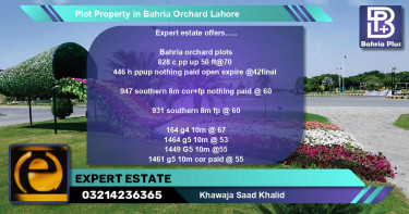 Residential Plot for Sale in Bahria Orchard, Lahore - (BP-82547)