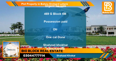 Residential Plot for Sale in Bahria Orchard, Lahore - (BP-82564)